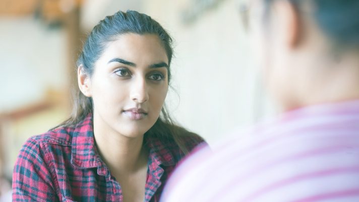 woman talking about her depression to a friend